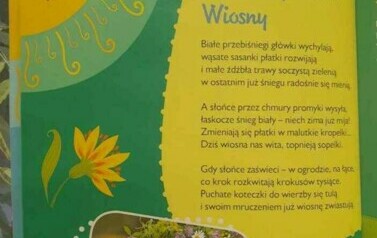 Zdjęcie wiersza pt " Pierwszy Dzień Wiosny"