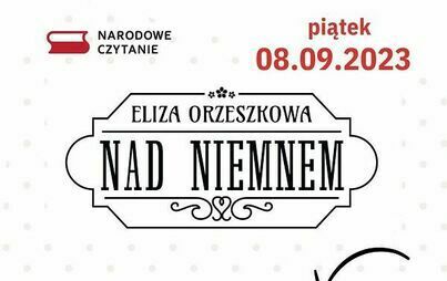 Zaproszenie na Narodowe Czytanie w Zblewie o godz.11.00 na skwerze im. Jana Pawła II